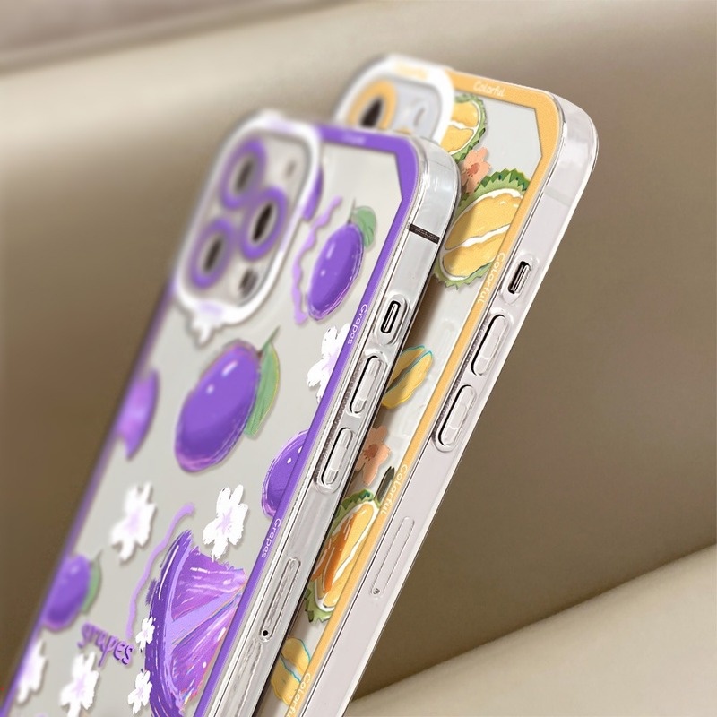 Ốp Điện Thoại Silicon Mềm Trong Suốt Họa Tiết Trái Cây Hoạt Hình Cho Iphone 13 12 11 Pro MAX X XS MAX XR 6 7 8 Plus