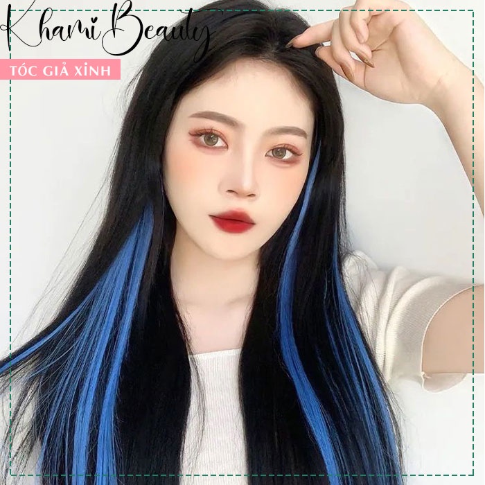 Tóc giả kẹp phím highlight Khami Beauty, đủ màu, dài 60cm