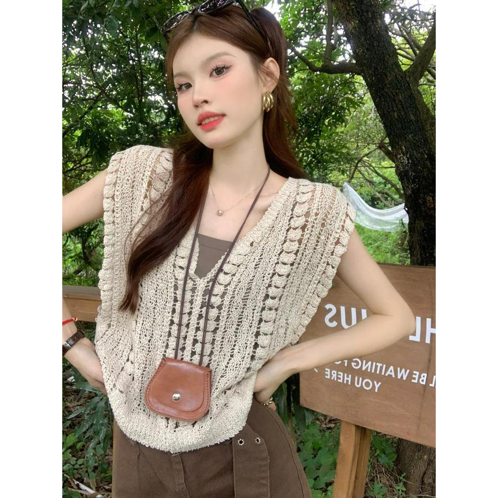 Áo Sweater Ba Lỗ Vải Mỏng Xếp Tầng Thời Trang Mùa Hè Năng Động 63982