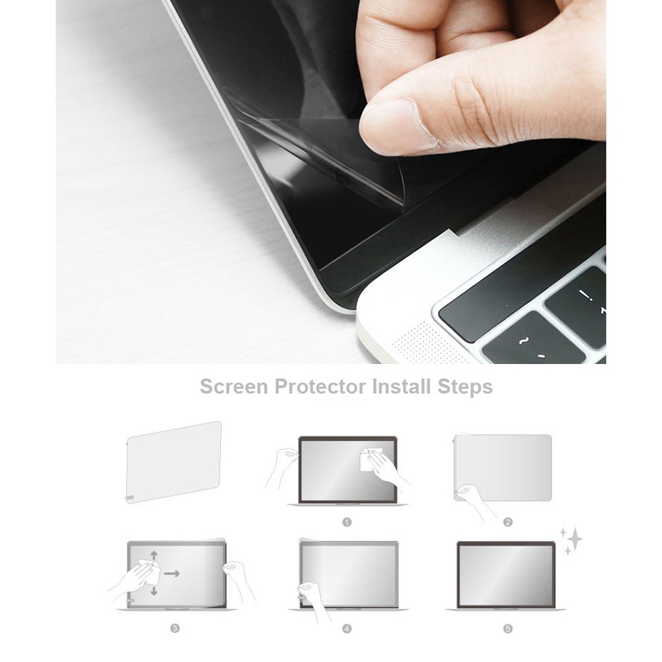 Miếng dán bảo vệ màn hình cho Macbook Air Pro 11 12 13 15 16 Retina 12 13.3 15.4 thanh cảm ứng 13inch