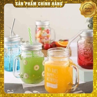 5 cốc thuỷ tinh có nắp xinh quá là xinh - pha cốc trà chanh, cốc sinh tố hay cốc nước ép nhìn thôi đã sang đã muốn uống