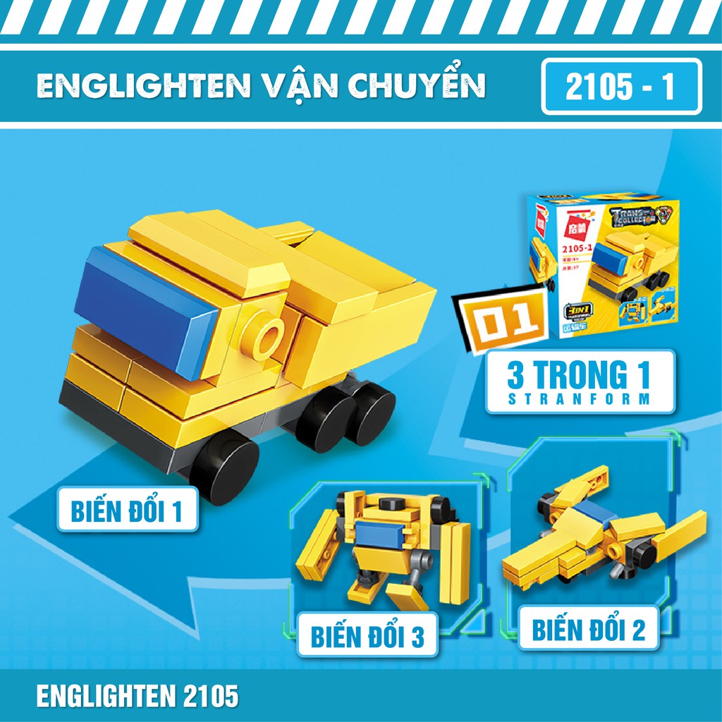 Đồ chơi xếp hình Enlighten 2105 công trường / cảnh sát