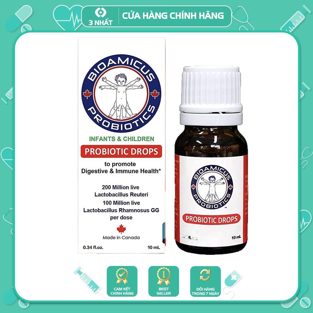 Men vi sinh Bioamicus probiotic drops 10ml