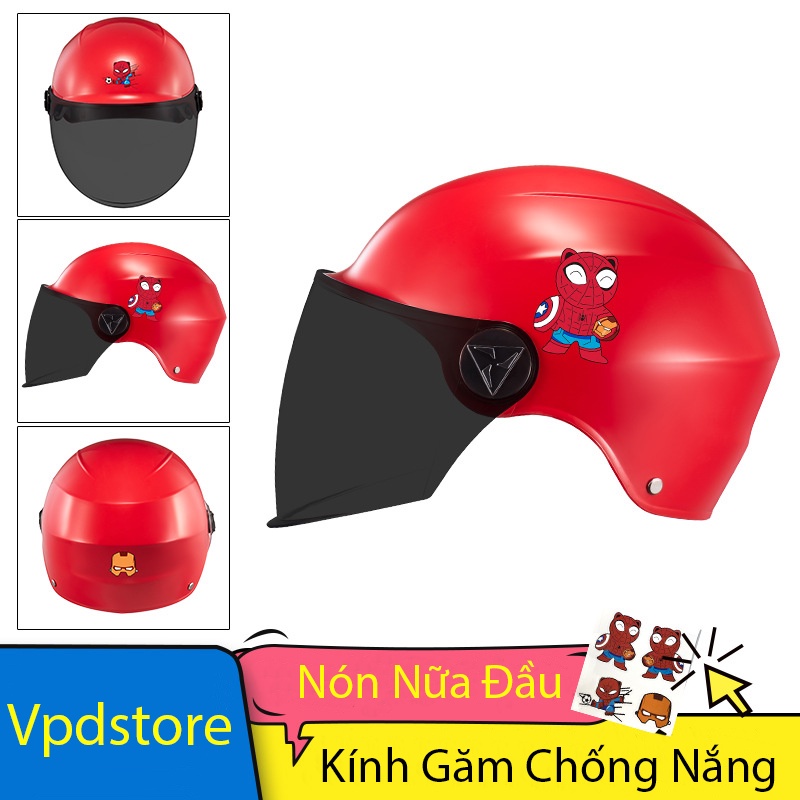 MŨ BẢO HIỂM TRẺ EM,CHO BÉ 4 ĐẾN 10 TUỔI,4 MÀU SẮC CÓ KÍNH-ĐẠT CHUẨN