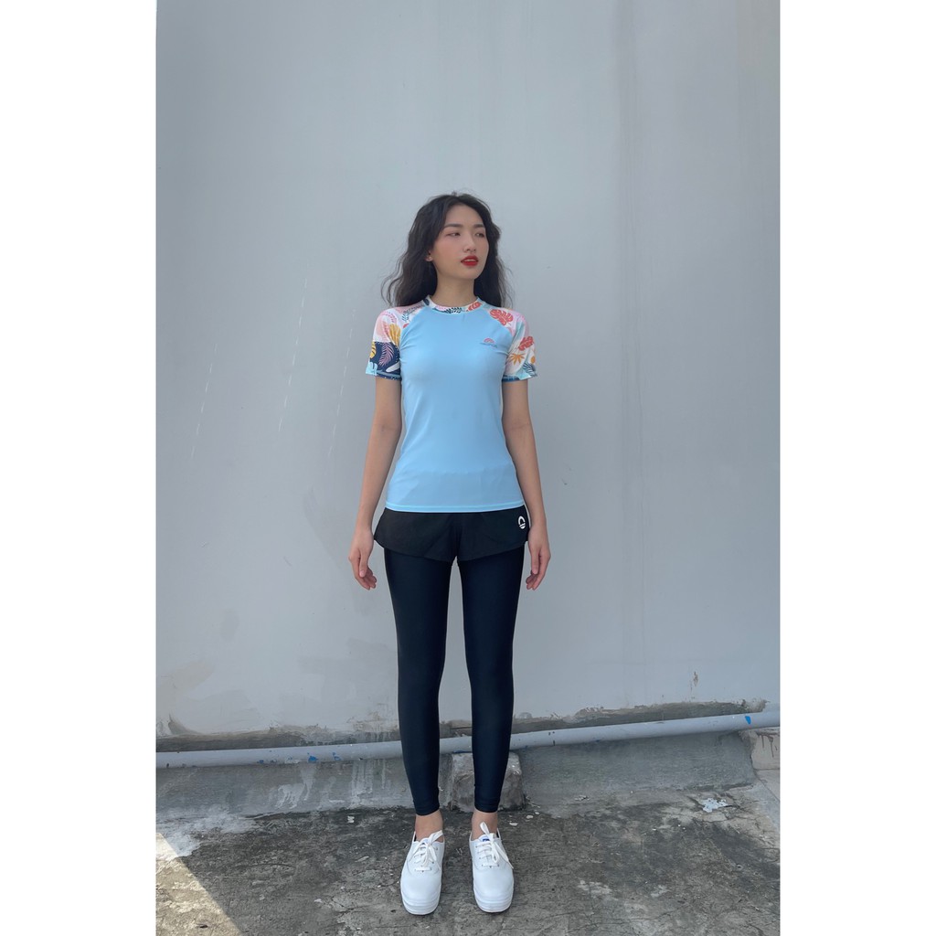 Áo Bơi Nữ Tay Ngắn - Short Sleeve Ice Tropical | WebRaoVat - webraovat.net.vn