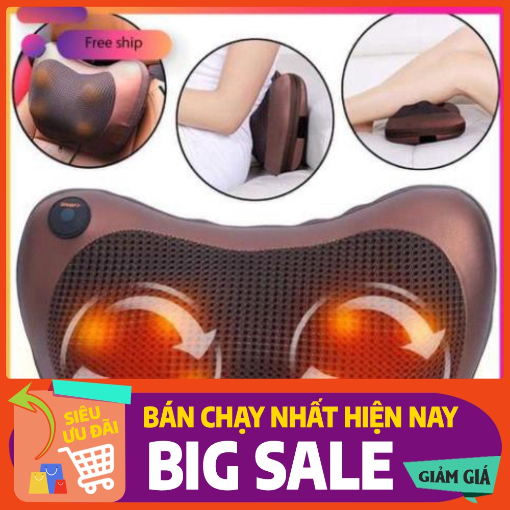 Gối massage hồng ngoại  8 bi cao cấp