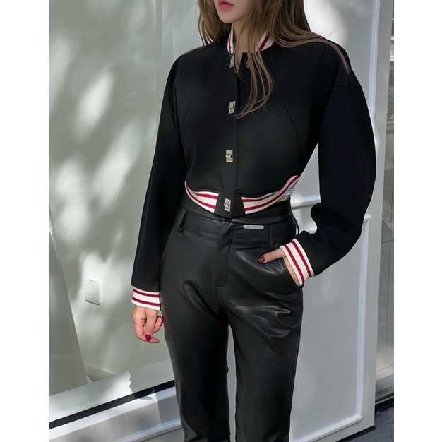 Áo khoác nữ dáng bomber croptop thương hiệu thời trang cao cấp Calvinluo