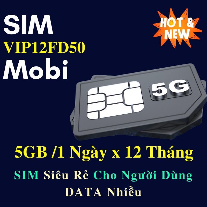 Sim MobiFone Fd50 5gb/ngày