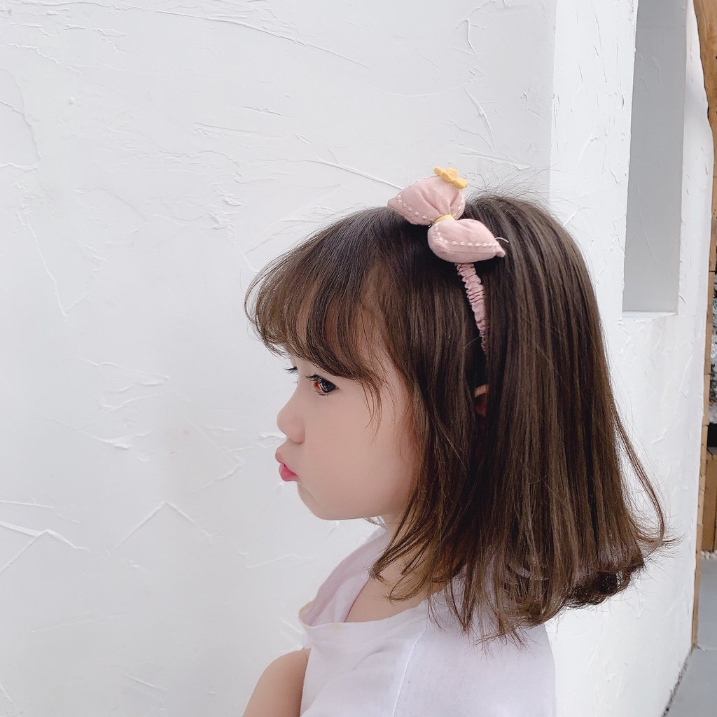 Cài tóc đính nơ cho bé gái siêu cưng siêu dễ thương cute - Bờm nơ xinh cho bé phong cách hàn quốc Ongvove BNT