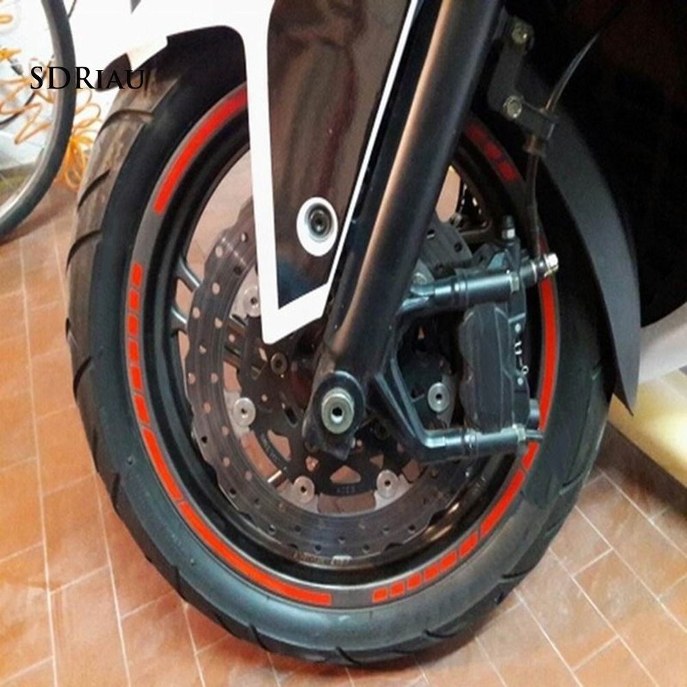 Set 16 miếng dán phản quang trang trí vành bánh xe