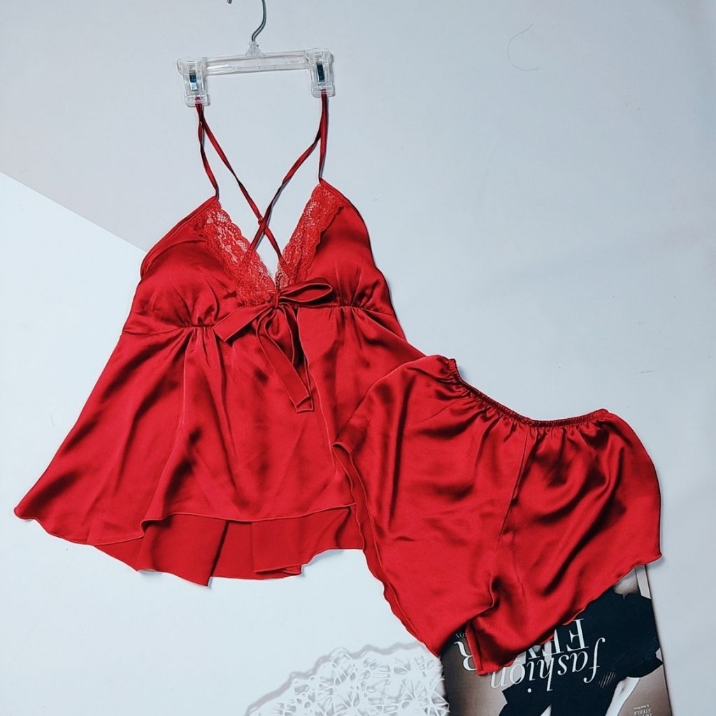 Đồ ngủ nữ❣️FREE SHIP❣️Đồ ngủ sexy lụa Satin cao cấp mềm mại xinh xắn