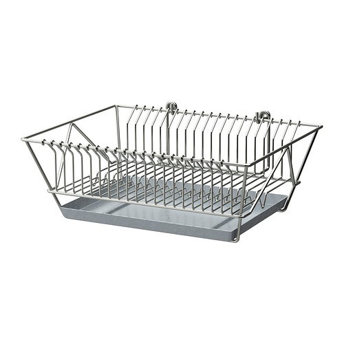 GIÁ ÚP BÁT ĐĨA IKEA FINTORP 37.5x29x13.5 cm ( ĐEN & INOX )