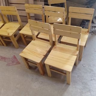 Ghế gỗ thông pallet có tựa 40x35x60cm