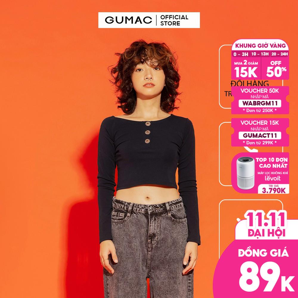 [Mã WABRGM11 giảm 10% đơn 250K] Áo thun nữ Borib 3 nút GUMAC đủ màu, đủ size, cá tính năng động ATA12169