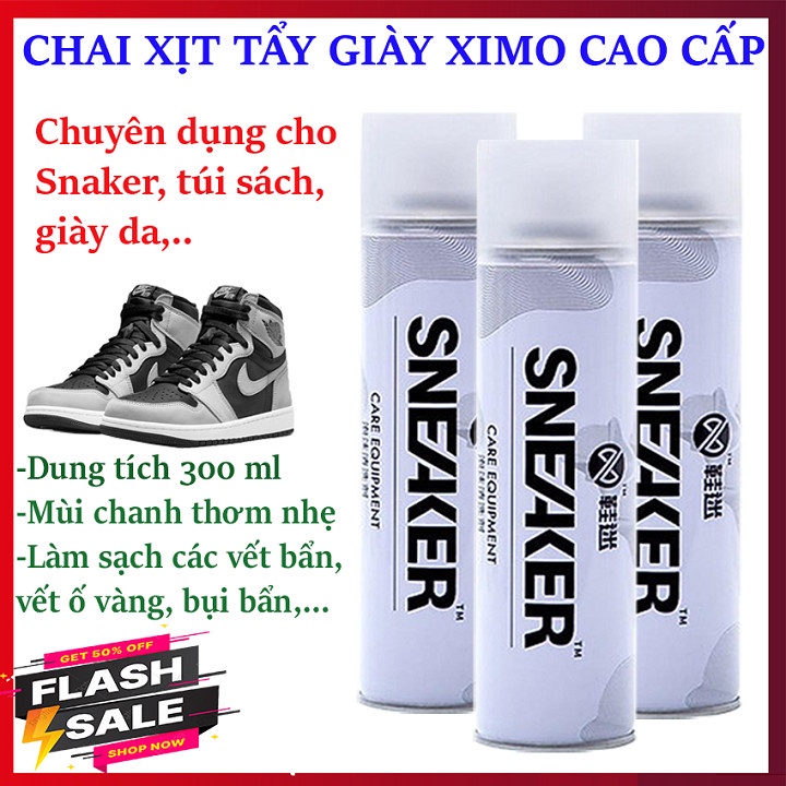 Chai Xịt Tạo Bọt Vệ Sinh Giày Ximo Sneaker Cao Cấp Thể Tích 300ml