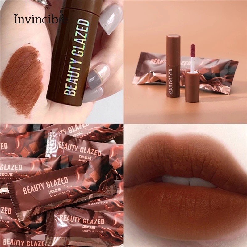 [Hàng mới về] Son môi nhung mịn mượt có tinh chất dưỡng chống ẩm và chống dính cốc