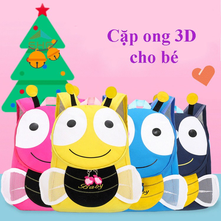 BALO MẪU GIÁO HÌNH CON ONG ONG 3D SIÊU XINH, MÚT ĐỆM ÊM VAI VÀ LƯNG CHO BÉ