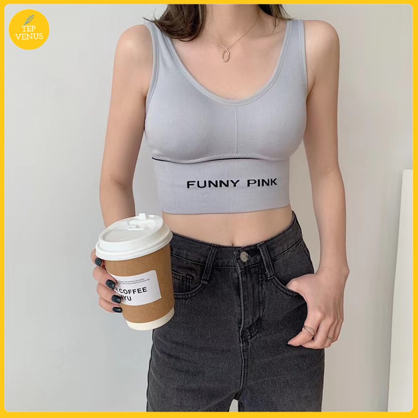 Áo Bra Gym Yoga Bra Thể Thao Dáng Croptop Khoét Hở Lưng Cotton Tăm Tep-BraAlax