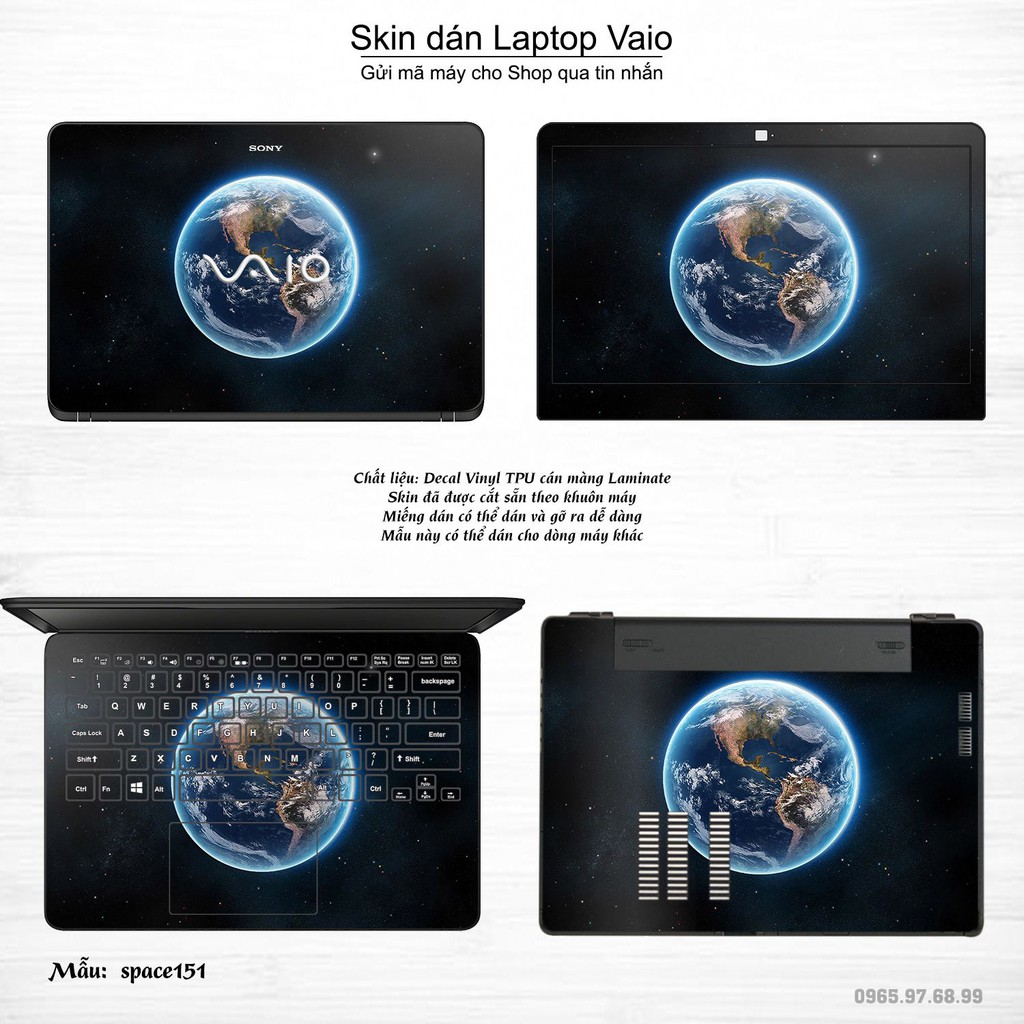 Skin dán Laptop Sony Vaio in hình không gian _nhiều mẫu 26 (inbox mã máy cho Shop)