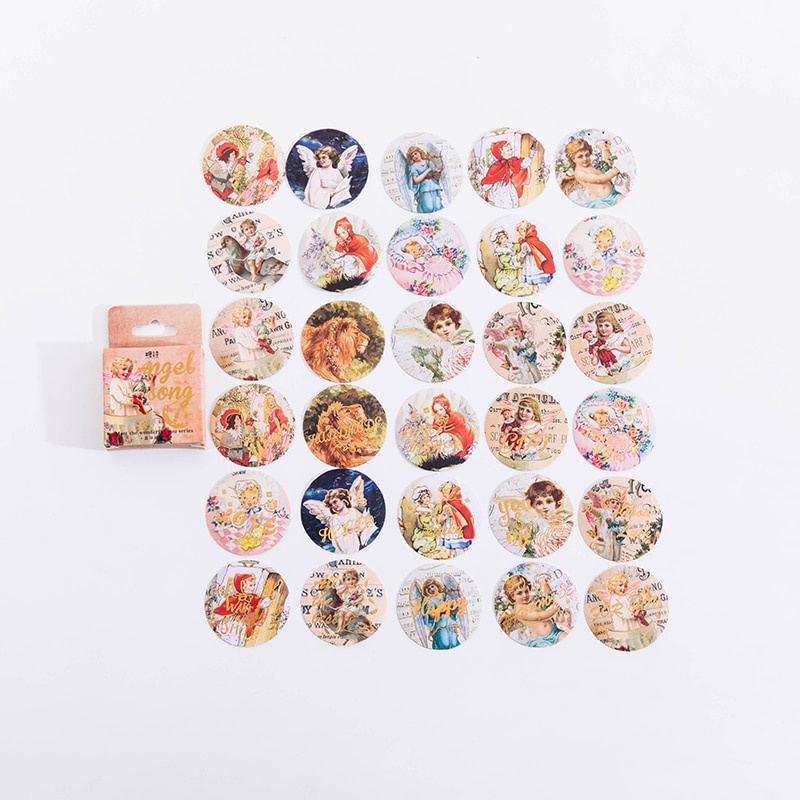 Hộp sticker dán trang trí 6 kiểu dáng xinh xắn