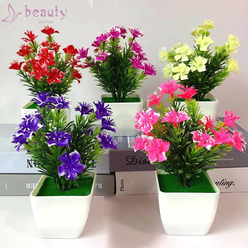 Artificial Bonsai Party Wedding Potted Craft Flower Plant Home Office Decoration Hotel Fake Simulated Mini 2019