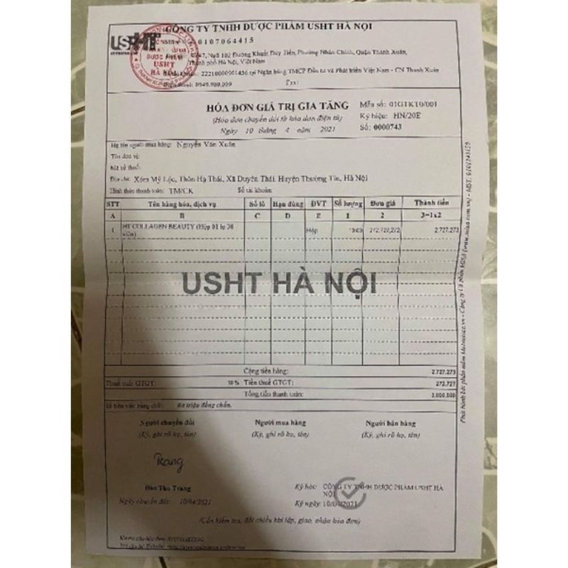 Viên uống trắng da mờ nám tàn nhang HT COLLAGEN BEAUTY 30 viên