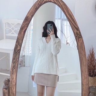 Áo len thừng cổ V