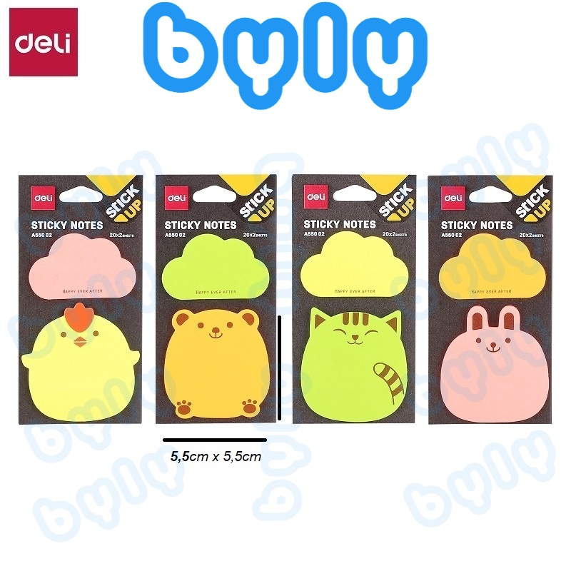 [Ship hỏa tốc] Sticky Notes - Giấy Ghi Chú Hình cute DELI | A55002 - ByLy Store