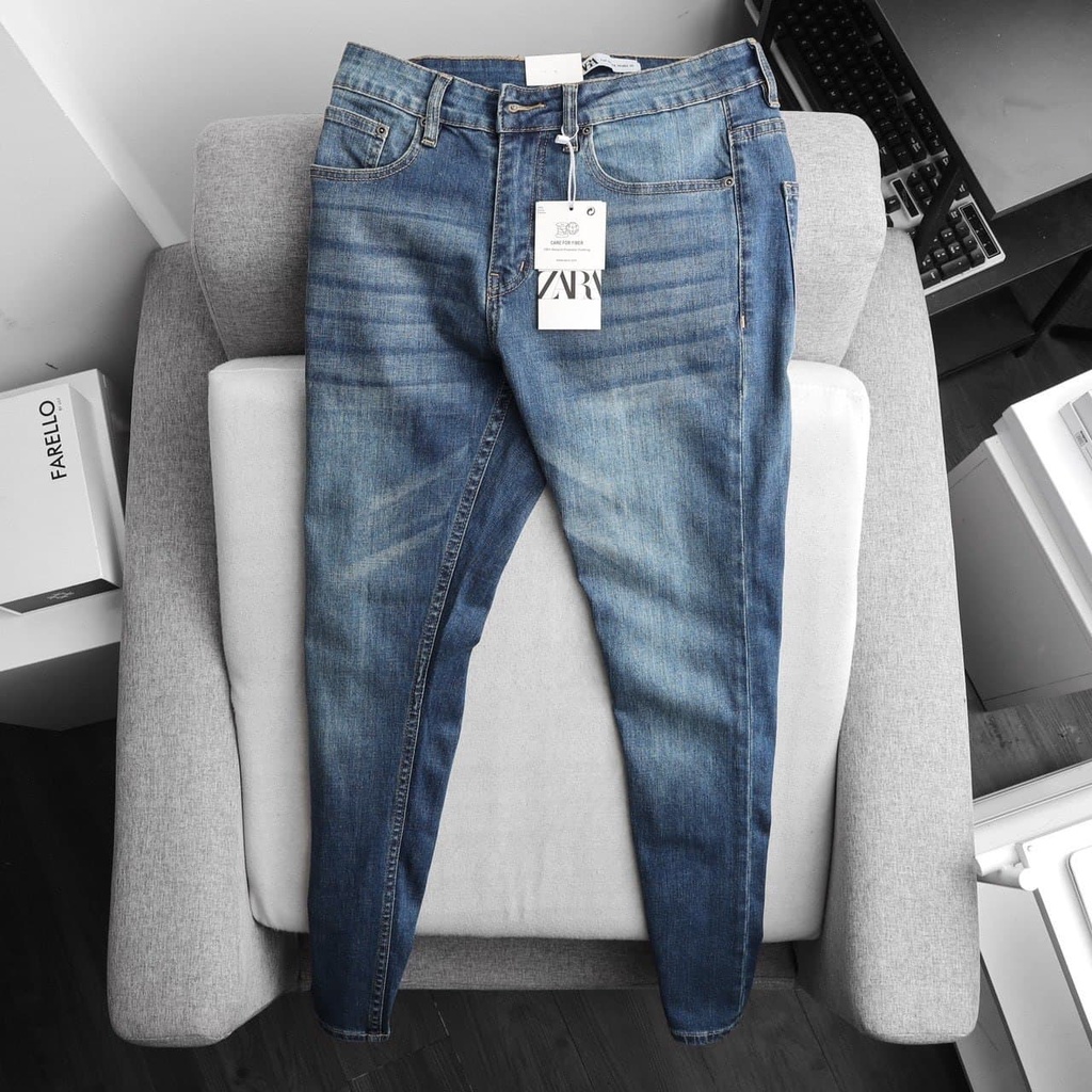 Quần Jeans Nam ZR Xanh Trơn SS22 - Hàng VNXK LOAI I [NEIT Men's Store]