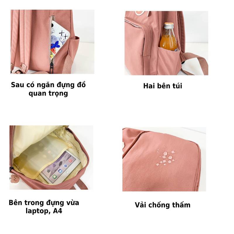 {HOT} Balo nữ đẹp cao cấp giá rẻ ulzzang Hàn quốc họa tiết gấu cute  – balo thời trang nữ đi học, đi chơi được BL 19