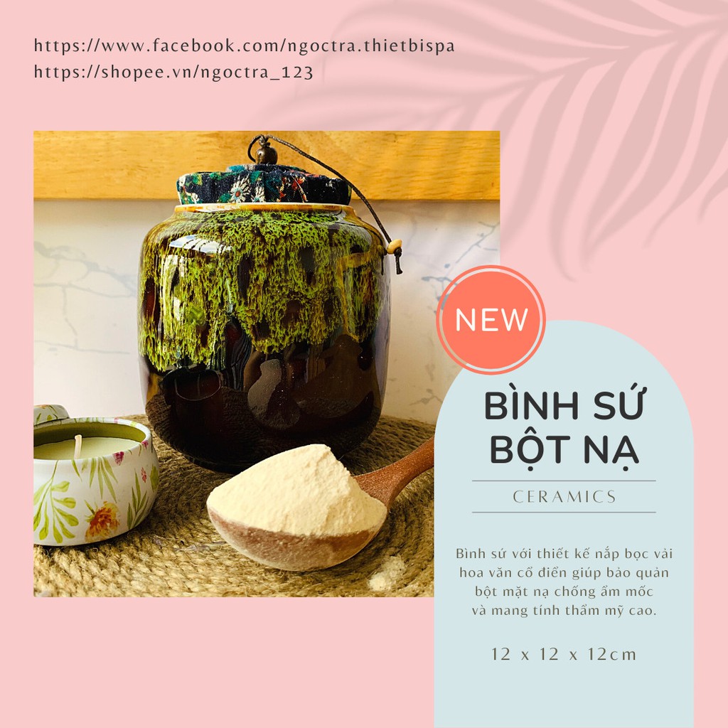 Hủ bình sứ bột mặt nạ