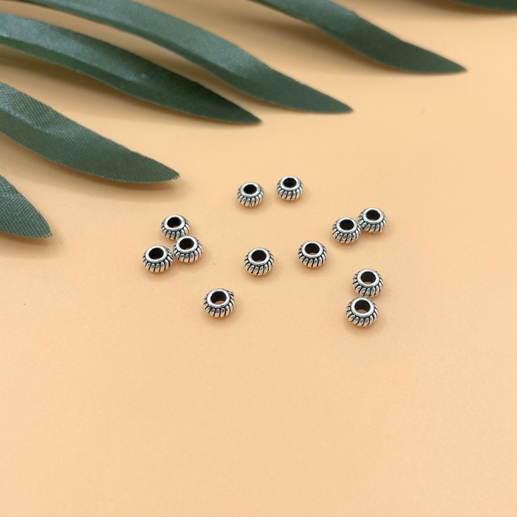 Charm bạc thái nối bánh xe có khấc - Charm bạc 925 - Mã CA015 CA020 CA021 CA022