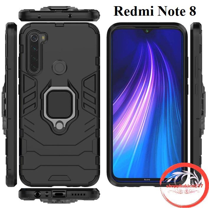Ốp lưng chống sốc Xiaomi Redmi Note 8 , Note 8 Pro Ốp Iron Version 3 cao cấp có giá đỡ