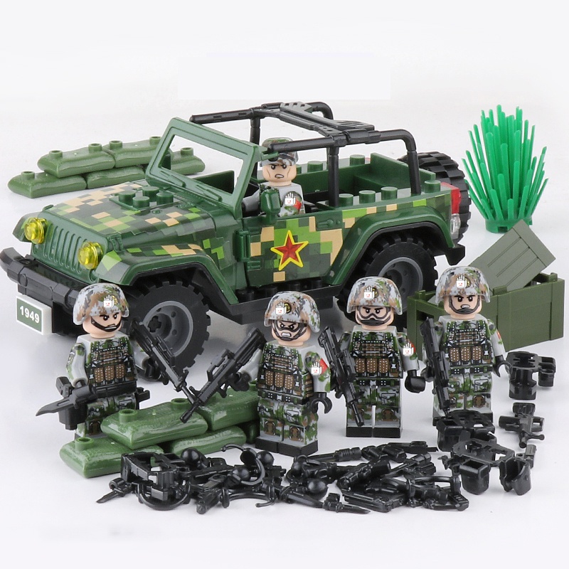 Bộ Lắp Ráp Lego Xe Quân Đội Cho Bé