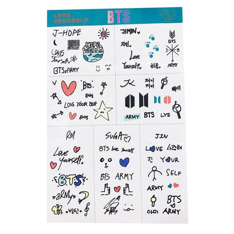 Hình dán laptop điện thoại hình nhóm nhạc KPOP BTS 20 * 30cm