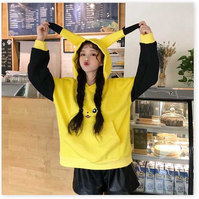 Áo hoodie phối màu HHP chất liệu nỉ ngoại thấm hút mồ hô in hình ngộ nghĩnh