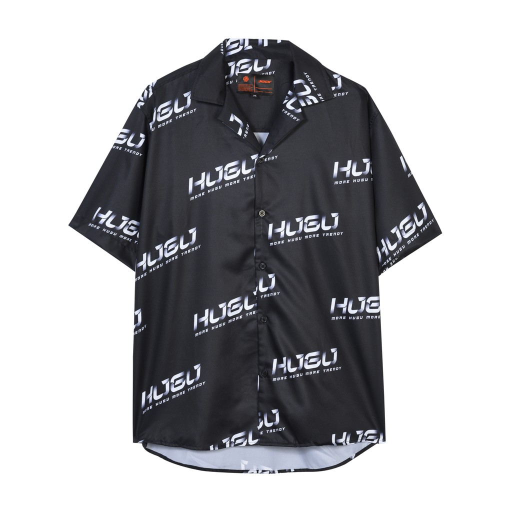Áo sơ mi tay ngắn HUGU - More trendy - Chất vải satin thoáng mát - unisex