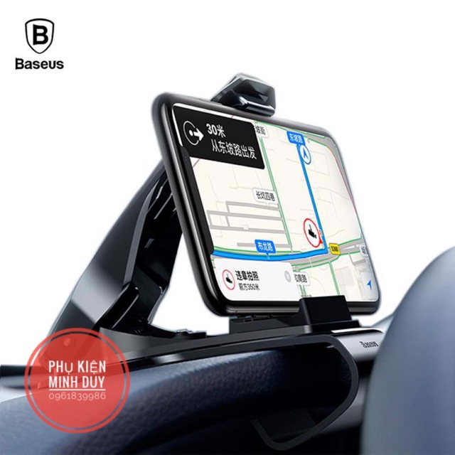 Bộ đế giữ điện thoại dùng trong xe hơi Baseus Mouth Car Holder (Mount Clip, Clamp Adjustable Phone Holder Stand)