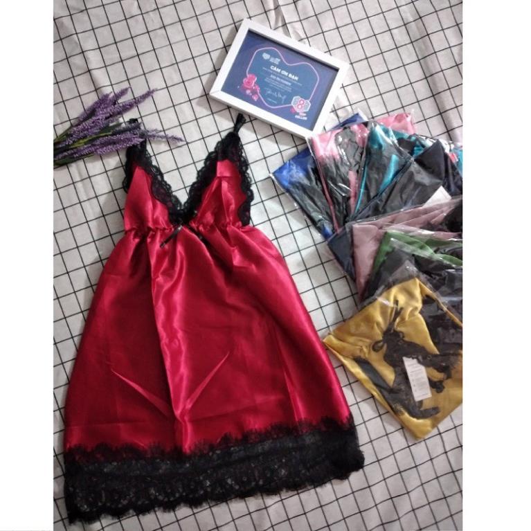 Đầm Ngủ Mặc Nhà Quyến Rũ BT Fashion, Mix Ren Đen Gợi Cảm Sang Trọng  DN01