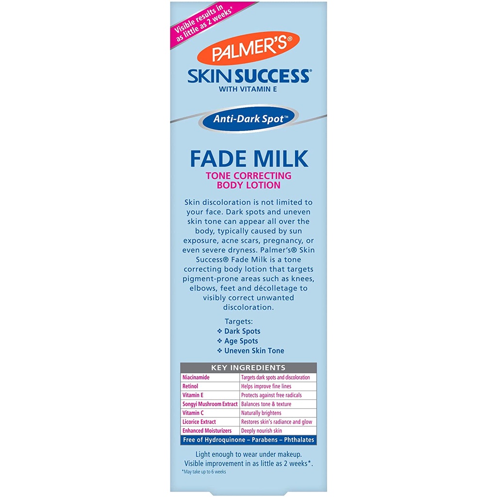 Kem + lotion body Dưỡng Trắng Sáng Da, Mờ Thâm Nám, Tàn Nhang Palmer's Skin Success Anti-dark Spot Fade Cream