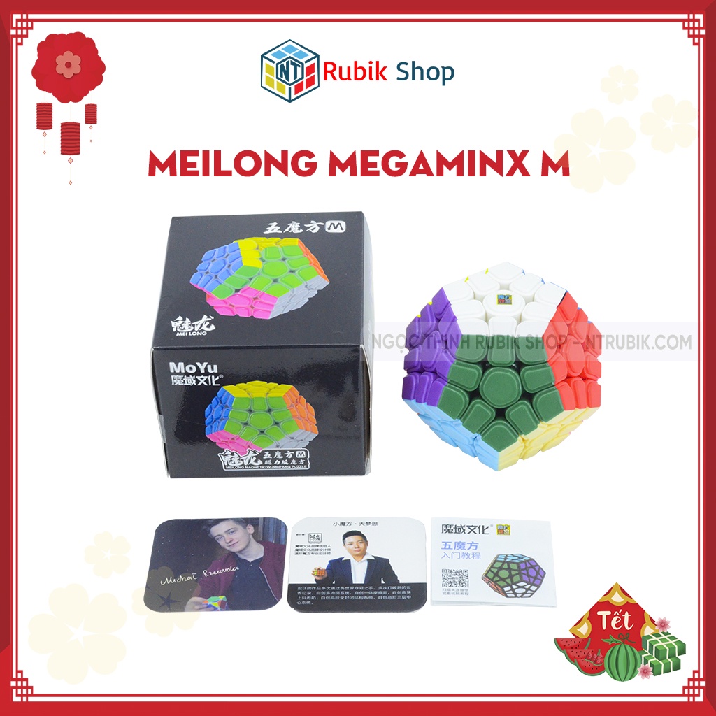 Rubik Megaminx M Stickerless MoYu MeiLong MFJS Rubik 12 Mặt Có Nam Châm 2021