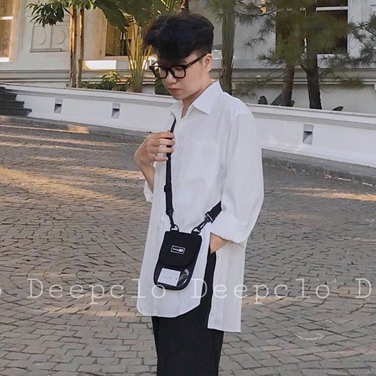 ÁO SƠ MI UNISEX PHOM RỘNG HÀN QUỐC THIẾT KẾ CÓ XẺ TÀ - KB SHIRT - MADEBYDEEP