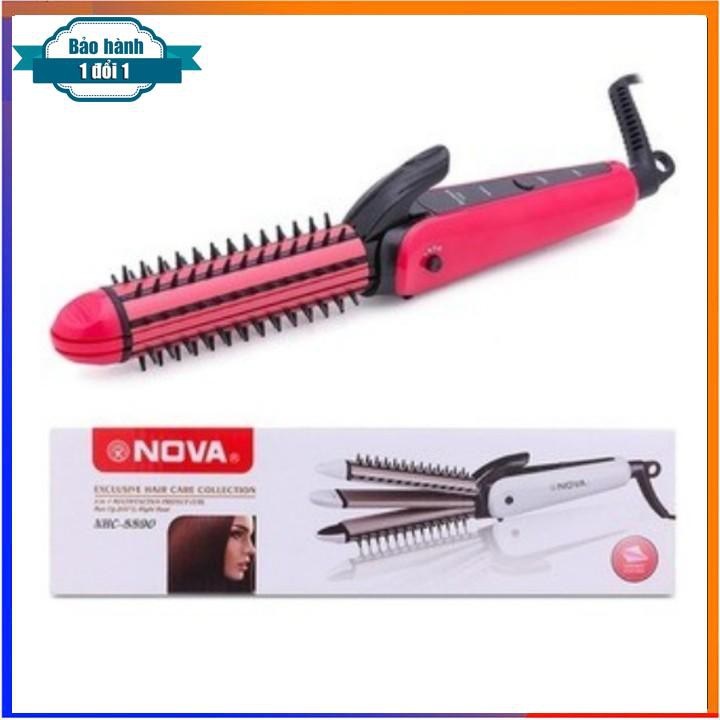 Máy Uốn, Dập Xù, Ép Duỗi Làm Tóc 3 In 1 Nova, Lược Điện