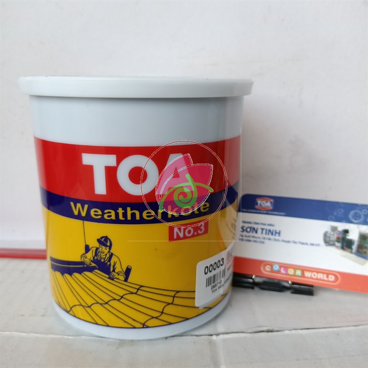 Sơn chống thấm màu đen - nhựa đường TOA Weatherkote (1kg) chống thấm bảo vệ bê tông và kim loại