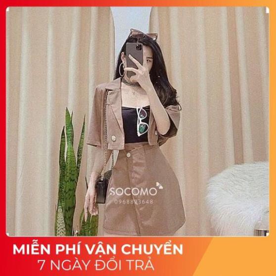 [ 𝐅𝐑𝐄𝐄 𝐒𝐇𝐈𝐏 ] Set Croptop Tuyết Mưa Mix Chân Váy Lệch