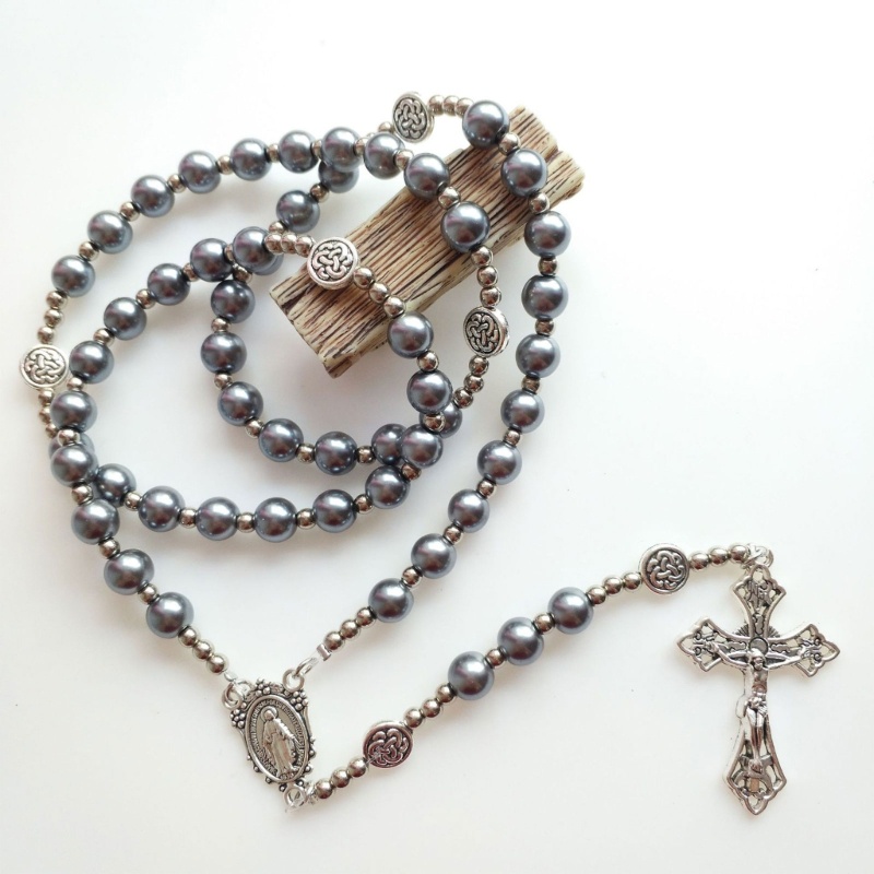 Vòng cổ Mặt Đá Rosary Phong Cách Vintage Charms