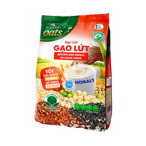 Ngũ Cốc Ăn Kiêng Gạo Lứt Không Đường + Tặng Ly Xuân An Phù Hợp Chế Độ Ăn Kiêng 400Gram