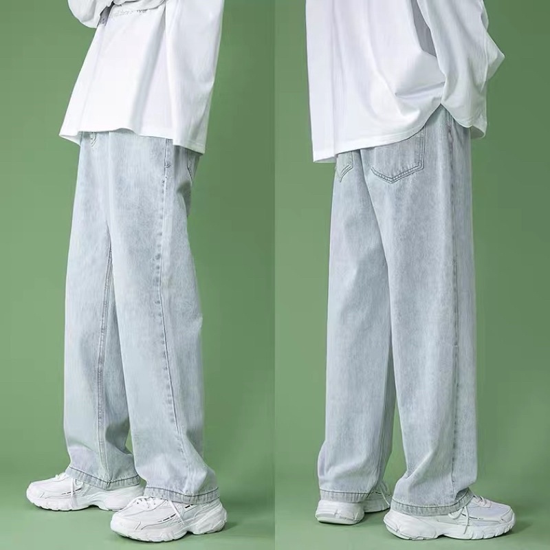 Quần jeans baggy nam nữ, Ống suông rộng phong cách hàn quốc Hot trend 2022 SR
