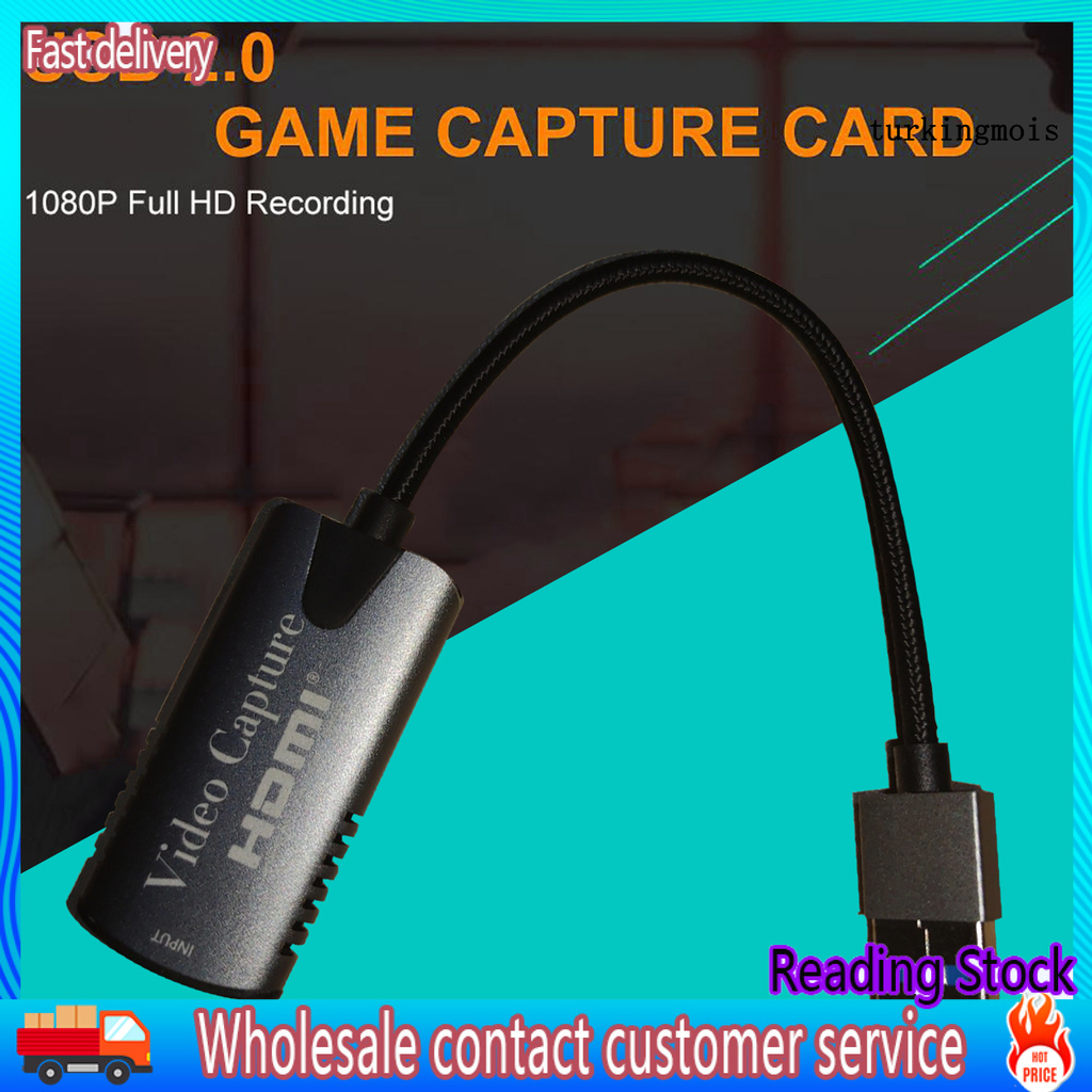 TSP_HDMI-compatible to USB 2.0 Video Capture Card Recording Box Broadcast Adapter Converter