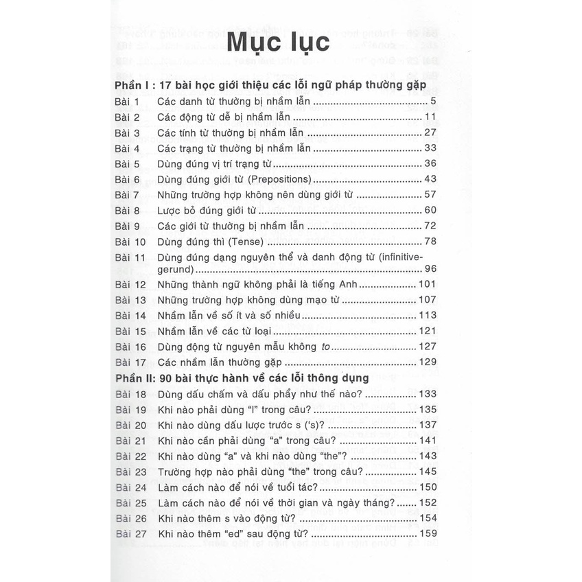 Sách - Các Lỗi Thường Gặp Trong Tiếng Anh